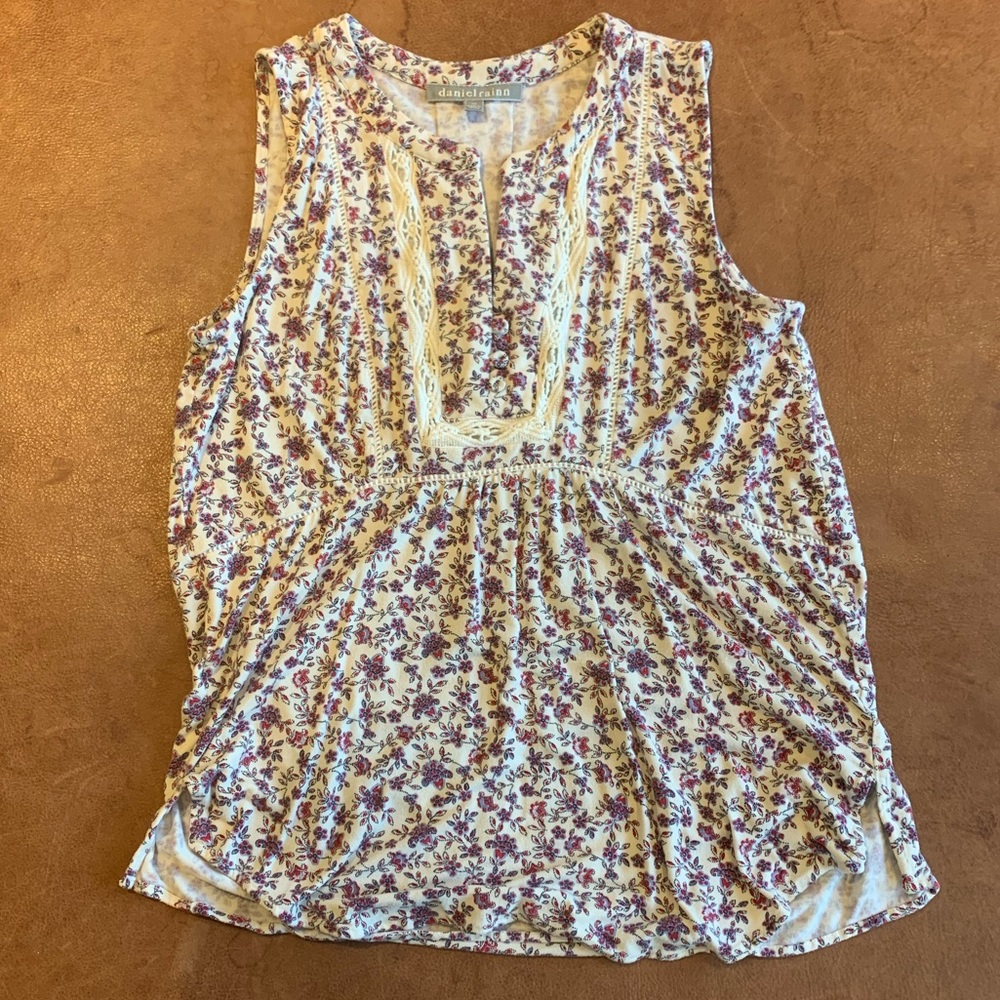 Daniel Rainn Tank, Cream & Floral, Women's XS